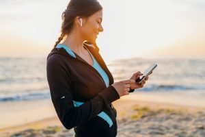 woman doing sports in morning