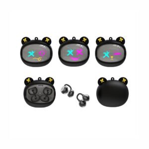 22 ClipPals Cute Ear Clip Bluetooth Earbuds — Open-Ear TWS Headphones with Flip-Face Fidget Case, 12mm Stereo, 150H Standby, Type-C, for Running & Small Ears