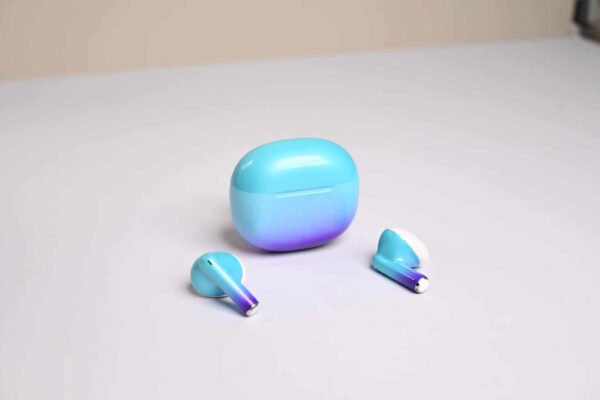 MAX80 PRO Iris Gradient Wireless Earbuds – Bluetooth V6.0 HiFi Stereo TWS Earphones, 30H Playtime, Glossy Color Design