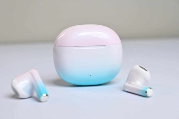 MAX80 PRO Iris Gradient Wireless Earbuds – Bluetooth V6.0 HiFi Stereo TWS Earphones, 30H Playtime, Glossy Color Design